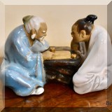 P02. Chinese ”Mud Men” figurine. 2 Figures playing a game. - $36